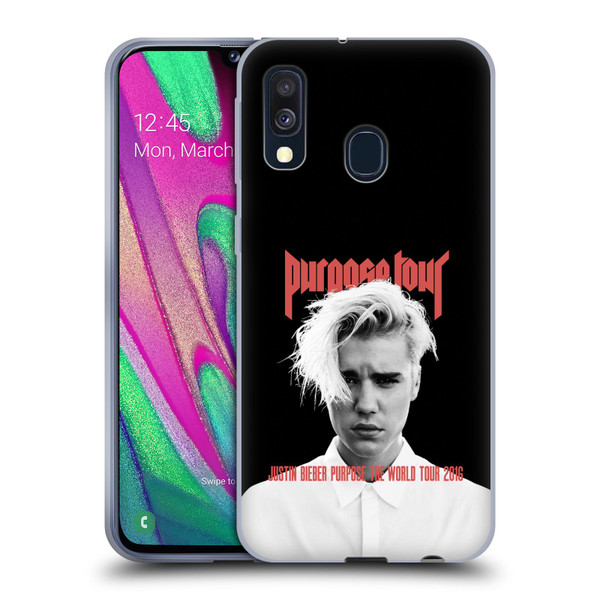 Justin Bieber Tour Merchandise Purpose Poster Soft Gel Case for Samsung Galaxy A40 (2019)