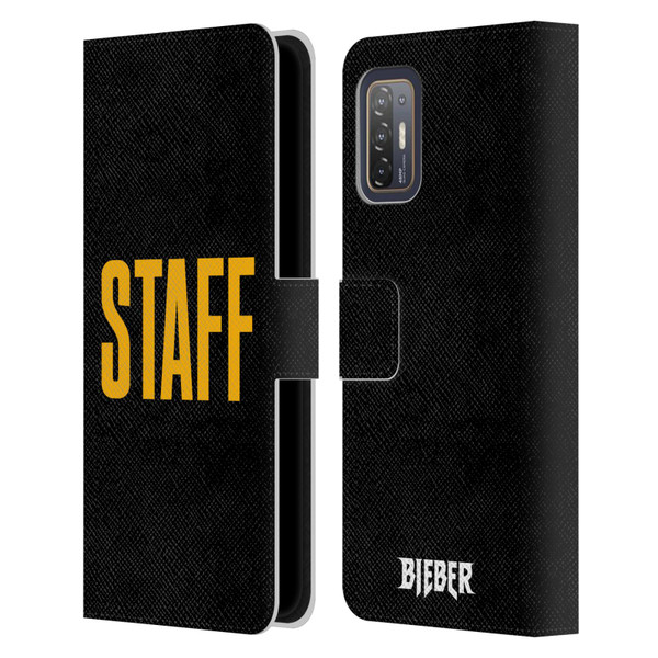 Justin Bieber Tour Merchandise Staff Leather Book Wallet Case Cover For HTC Desire 21 Pro 5G