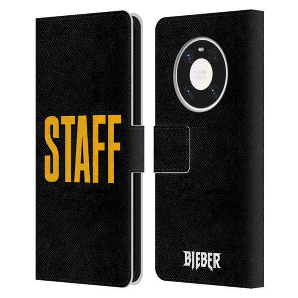 Justin Bieber Tour Merchandise Staff Leather Book Wallet Case Cover For Huawei Mate 40 Pro 5G