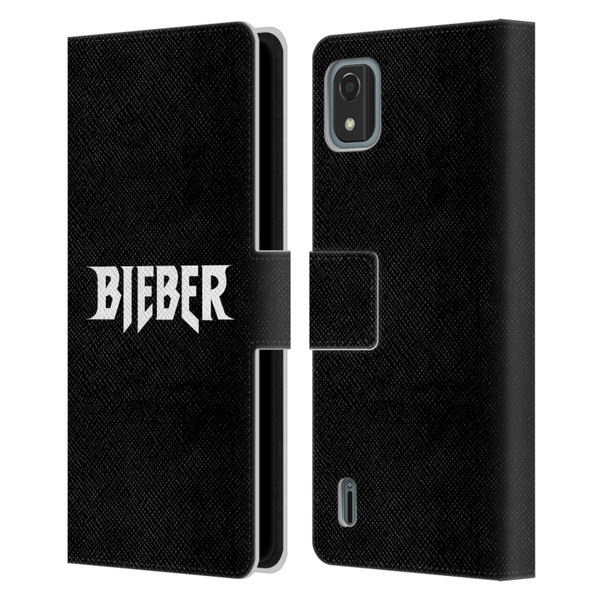 Justin Bieber Tour Merchandise Logo Name Leather Book Wallet Case Cover For Nokia C2 2nd Edition