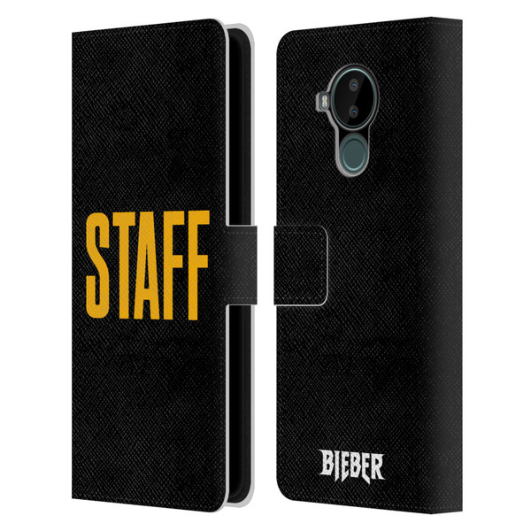 Justin Bieber Tour Merchandise Staff Leather Book Wallet Case Cover For Nokia C30