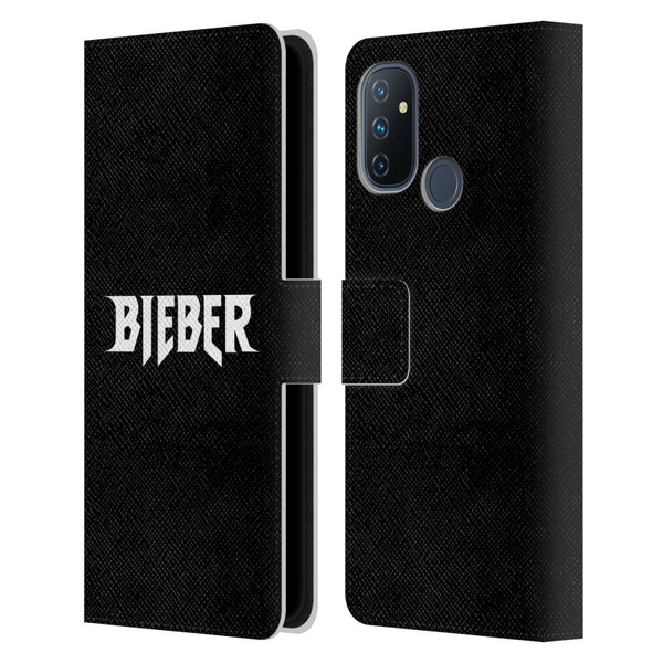 Justin Bieber Tour Merchandise Logo Name Leather Book Wallet Case Cover For OnePlus Nord N100