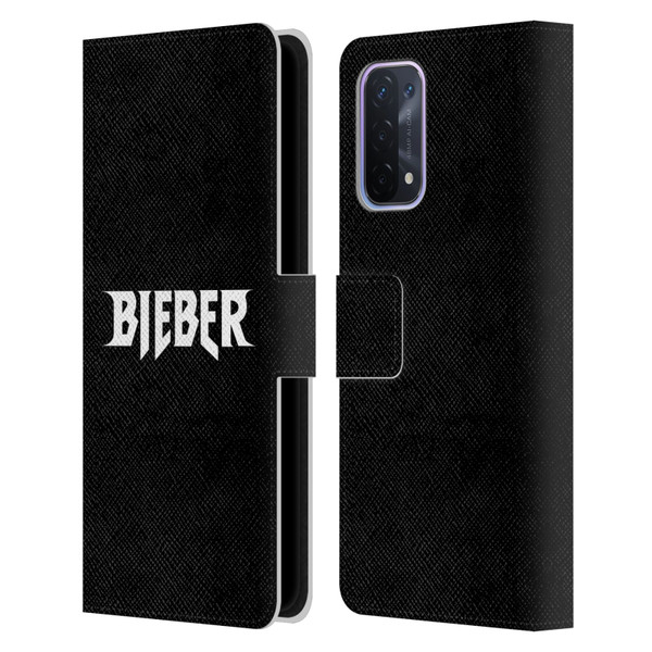 Justin Bieber Tour Merchandise Logo Name Leather Book Wallet Case Cover For OPPO A54 5G