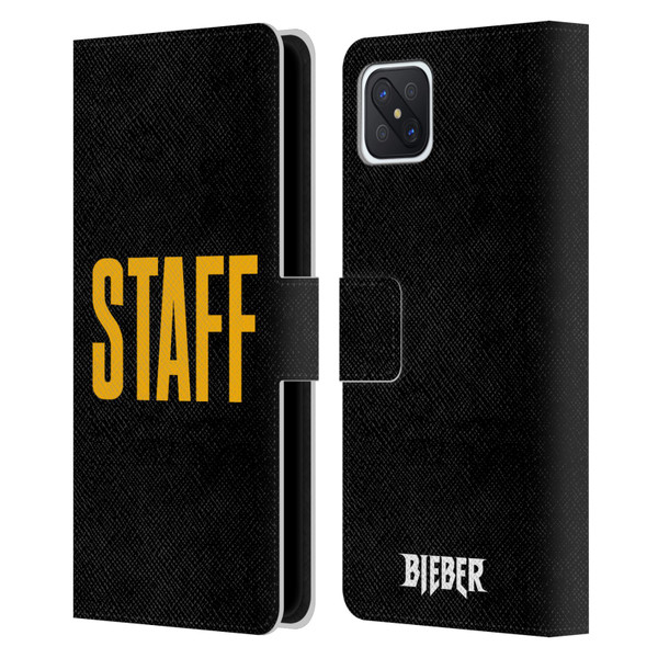 Justin Bieber Tour Merchandise Staff Leather Book Wallet Case Cover For OPPO Reno4 Z 5G