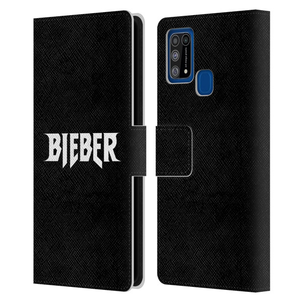 Justin Bieber Tour Merchandise Logo Name Leather Book Wallet Case Cover For Samsung Galaxy M31 (2020)