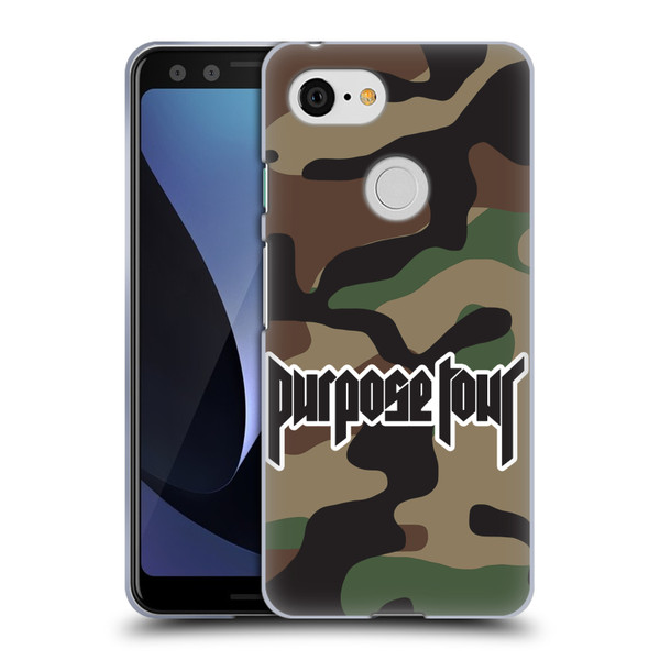 Justin Bieber Tour Merchandise Camouflage Soft Gel Case for Google Pixel 3