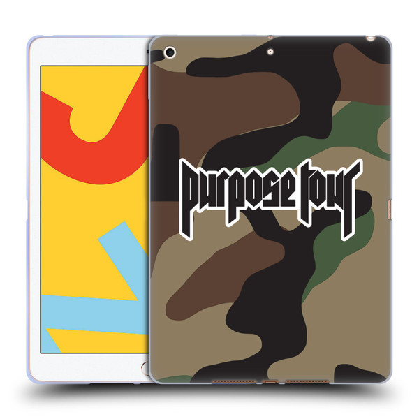 Justin Bieber Tour Merchandise Camouflage Soft Gel Case for Apple iPad 10.2 2019/2020/2021