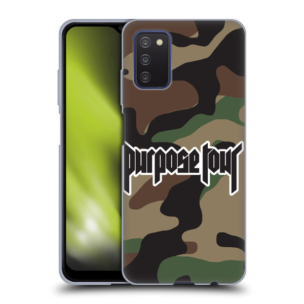 Justin Bieber Tour Merchandise Camouflage Soft Gel Case for Samsung Galaxy A03s (2021)