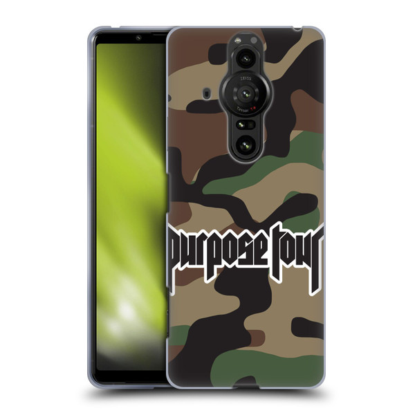 Justin Bieber Tour Merchandise Camouflage Soft Gel Case for Sony Xperia Pro-I