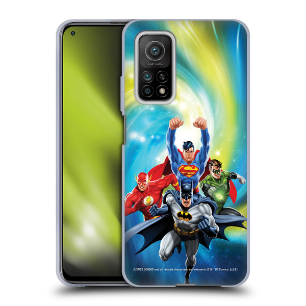 Justice League DC Comics Airbrushed Heroes Galaxy Soft Gel Case for Xiaomi Mi 10T 5G
