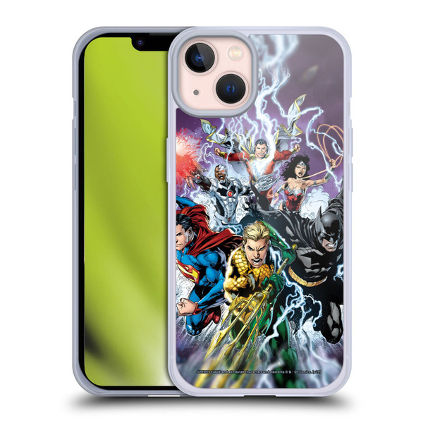 Justice League DC Comics Comic Book Covers New 52 #15 Soft Gel Case for Apple iPhone 13