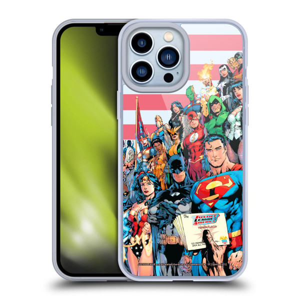 Justice League DC Comics Comic Book Covers Of America #1 Soft Gel Case for Apple iPhone 13 Pro Max