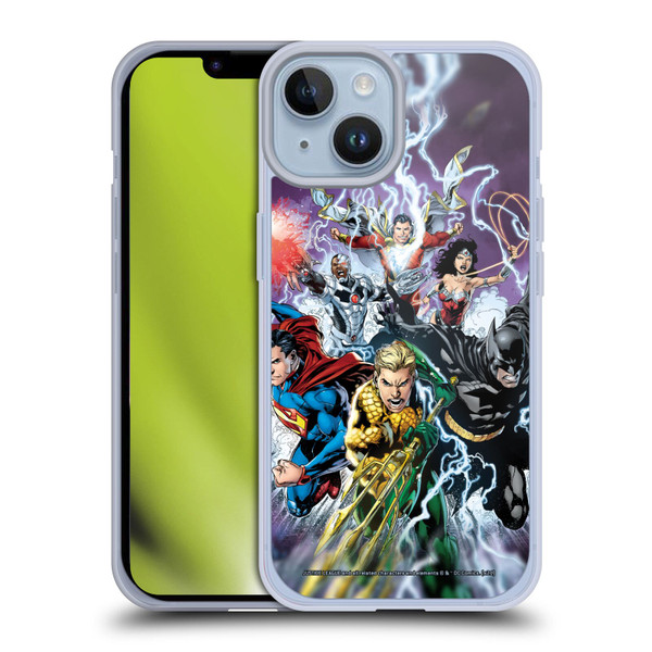 Justice League DC Comics Comic Book Covers New 52 #15 Soft Gel Case for Apple iPhone 14