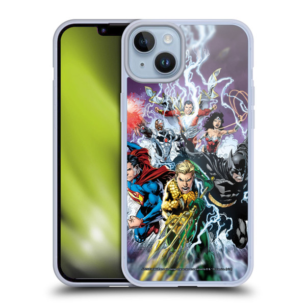 Justice League DC Comics Comic Book Covers New 52 #15 Soft Gel Case for Apple iPhone 14 Plus