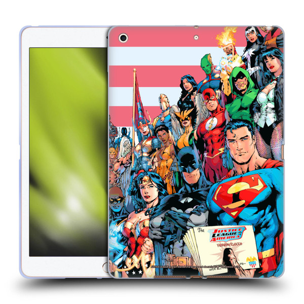 Justice League DC Comics Comic Book Covers Of America #1 Soft Gel Case for Apple iPad 10.2 2019/2020/2021