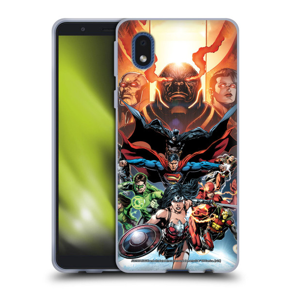 Justice League DC Comics Comic Book Covers #10 Darkseid War Soft Gel Case for Samsung Galaxy A01 Core (2020)