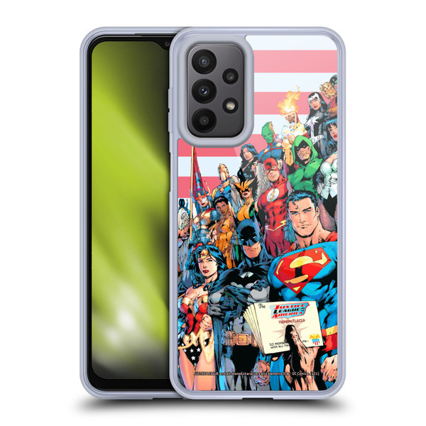 Justice League DC Comics Comic Book Covers Of America #1 Soft Gel Case for Samsung Galaxy A23 / 5G (2022)