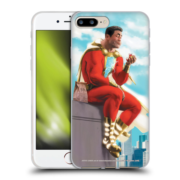 Justice League DC Comics Shazam Comic Book Art Issue #9 Variant 2019 Soft Gel Case for Apple iPhone 7 Plus / iPhone 8 Plus