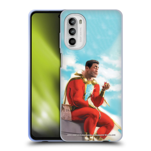 Justice League DC Comics Shazam Comic Book Art Issue #9 Variant 2019 Soft Gel Case for Motorola Moto G52