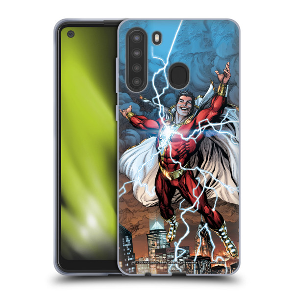 Justice League DC Comics Shazam Comic Book Art Issue #1 Variant 2019 Soft Gel Case for Samsung Galaxy A21 (2020)