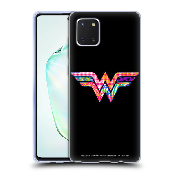 Justice League DC Comics Dark Electric Pop Icons Wonder Woman Soft Gel Case for Samsung Galaxy Note10 Lite