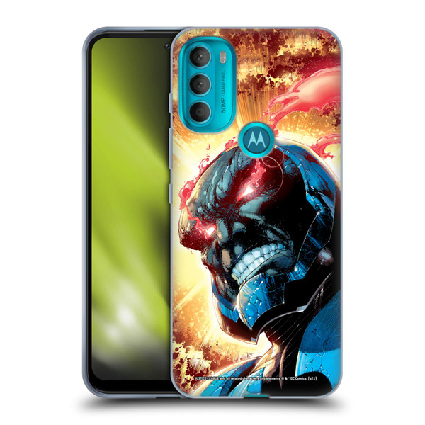 Justice League DC Comics Darkseid Comic Art New 52 #6 Cover Soft Gel Case for Motorola Moto G71 5G