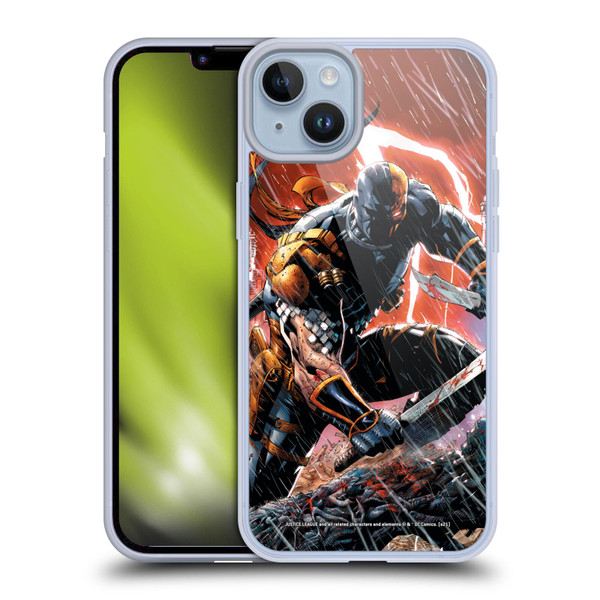 Justice League DC Comics Deathstroke Comic Art Vol. 1 Gods Of War Soft Gel Case for Apple iPhone 14 Plus