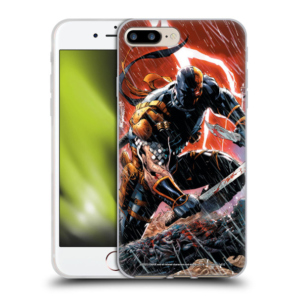Justice League DC Comics Deathstroke Comic Art Vol. 1 Gods Of War Soft Gel Case for Apple iPhone 7 Plus / iPhone 8 Plus