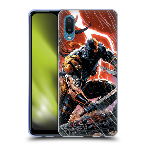 Justice League DC Comics Deathstroke Comic Art Vol. 1 Gods Of War Soft Gel Case for Samsung Galaxy A02/M02 (2021)