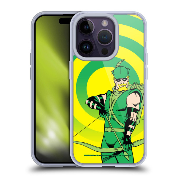 Justice League DC Comics Green Arrow Comic Art Classic Soft Gel Case for Apple iPhone 14 Pro