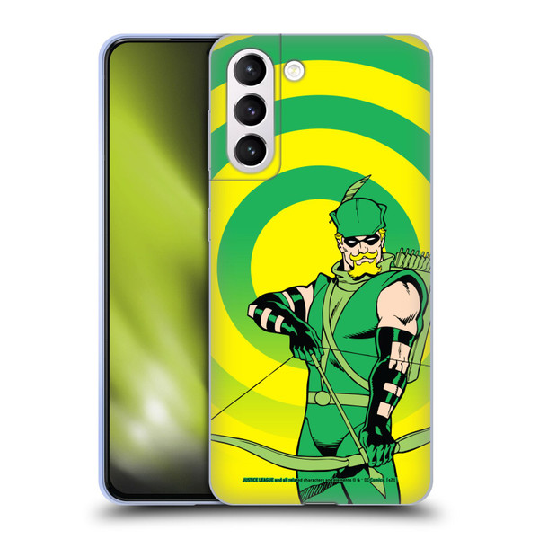Justice League DC Comics Green Arrow Comic Art Classic Soft Gel Case for Samsung Galaxy S21+ 5G