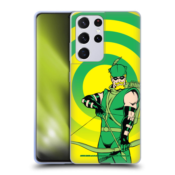 Justice League DC Comics Green Arrow Comic Art Classic Soft Gel Case for Samsung Galaxy S21 Ultra 5G