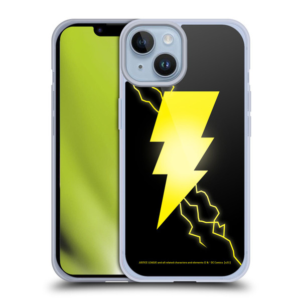 Justice League DC Comics Shazam Black Adam Classic Logo Soft Gel Case for Apple iPhone 14