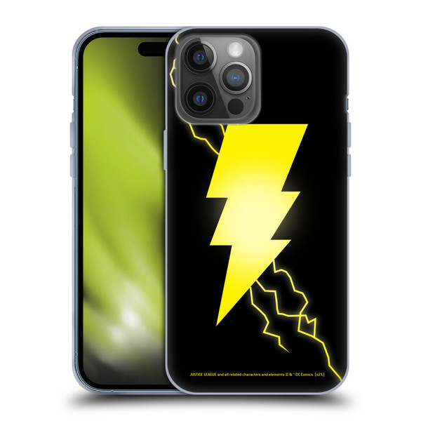 Justice League DC Comics Shazam Black Adam Classic Logo Soft Gel Case for Apple iPhone 14 Pro Max