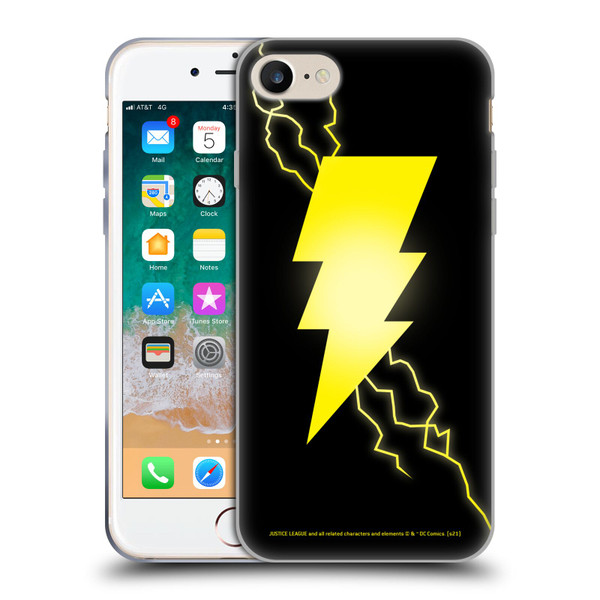 Justice League DC Comics Shazam Black Adam Classic Logo Soft Gel Case for Apple iPhone 7 / 8 / SE 2020 & 2022