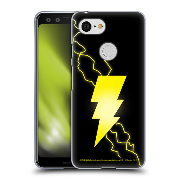 Justice League DC Comics Shazam Black Adam Classic Logo Soft Gel Case for Google Pixel 3