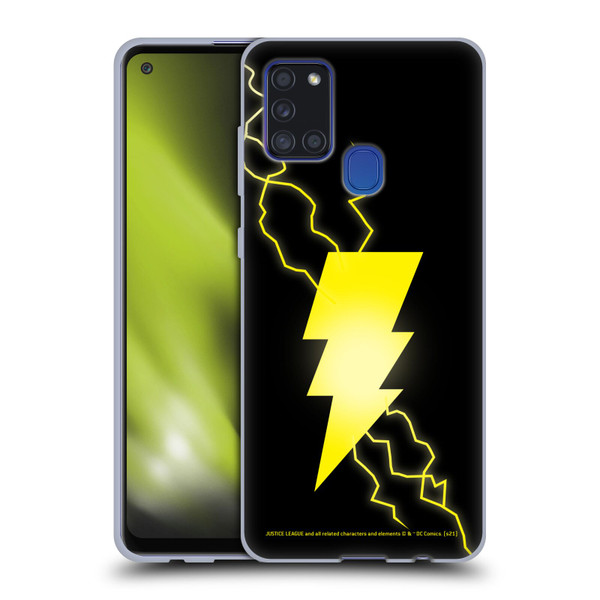 Justice League DC Comics Shazam Black Adam Classic Logo Soft Gel Case for Samsung Galaxy A21s (2020)