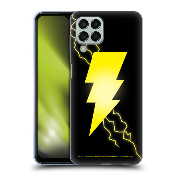 Justice League DC Comics Shazam Black Adam Classic Logo Soft Gel Case for Samsung Galaxy M33 (2022)