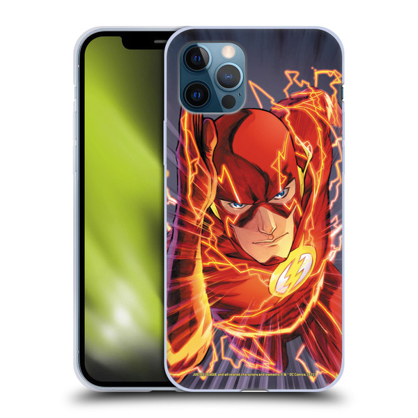 Justice League DC Comics The Flash Comic Book Cover Vol 1 Move Forward Soft Gel Case for Apple iPhone 12 / iPhone 12 Pro
