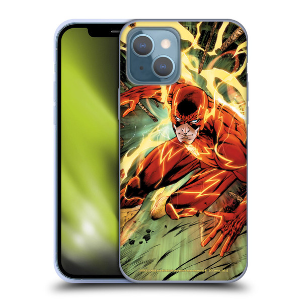 Justice League DC Comics The Flash Comic Book Cover New 52 #9 Soft Gel Case for Apple iPhone 13