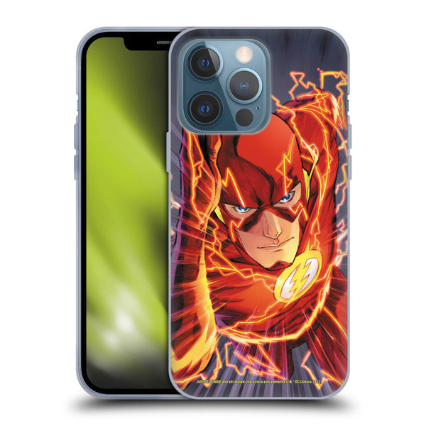 Justice League DC Comics The Flash Comic Book Cover Vol 1 Move Forward Soft Gel Case for Apple iPhone 13 Pro