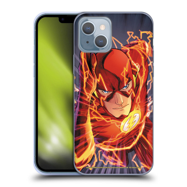 Justice League DC Comics The Flash Comic Book Cover Vol 1 Move Forward Soft Gel Case for Apple iPhone 14