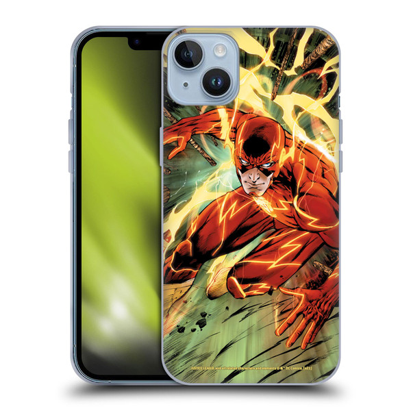 Justice League DC Comics The Flash Comic Book Cover New 52 #9 Soft Gel Case for Apple iPhone 14 Plus