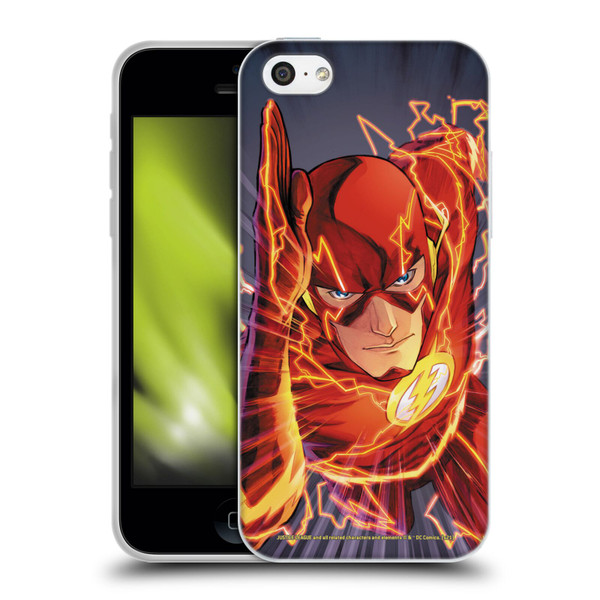 Justice League DC Comics The Flash Comic Book Cover Vol 1 Move Forward Soft Gel Case for Apple iPhone 5c