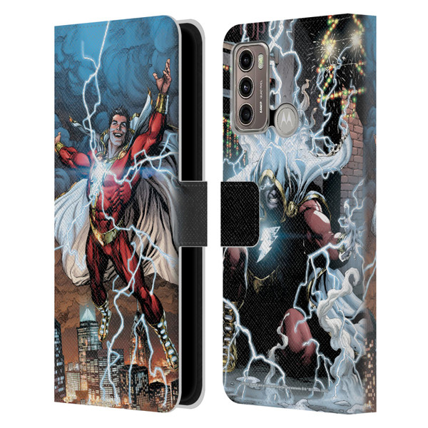 Justice League DC Comics Shazam Comic Book Art Issue #1 Variant 2019 Leather Book Wallet Case Cover For Motorola Moto G60 / Moto G40 Fusion