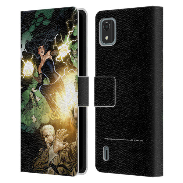 Justice League DC Comics Dark Comic Art Constantine and Zatanna Leather Book Wallet Case Cover For Nokia C2 2nd Edition