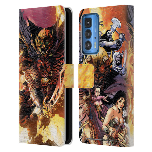 Justice League DC Comics Dark Comic Art Etrigan Demon Knights Leather Book Wallet Case Cover For Motorola Edge 20 Pro