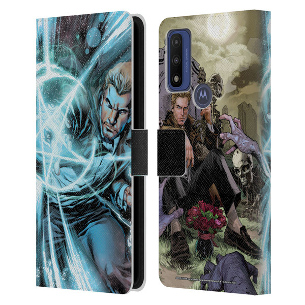 Justice League DC Comics Dark Comic Art Constantine #1 Leather Book Wallet Case Cover For Motorola G Pure