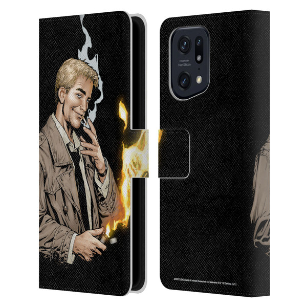 Justice League DC Comics Dark Comic Art Constantine #0 Leather Book Wallet Case Cover For OPPO Find X5 Pro