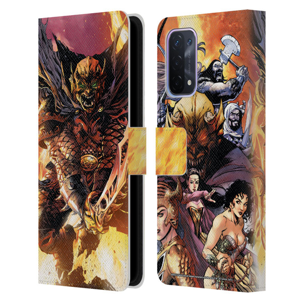 Justice League DC Comics Dark Comic Art Etrigan Demon Knights Leather Book Wallet Case Cover For OPPO A54 5G